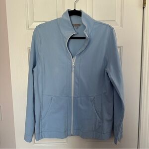 T by Talbots Light Blue Zip-Up Jacket